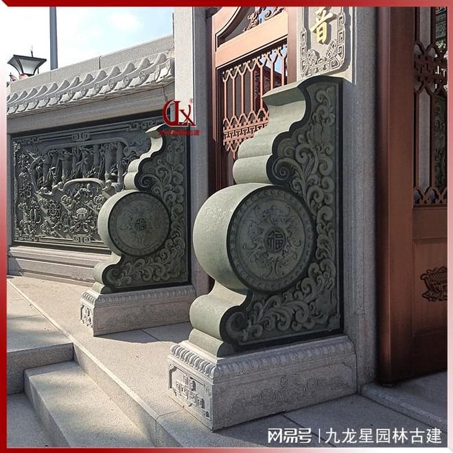 寺庙山门三门牌楼寺庙石牌楼石牌坊定制(图3)