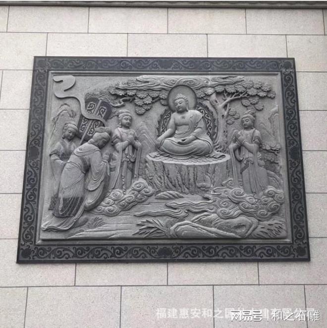 九游体育：说说寺庙宗祠石材浮雕壁画雕刻形式有哪些？(图1)