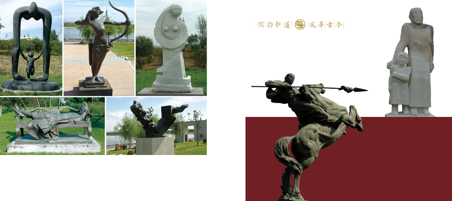 现代人物雕塑_铜雕_抽象雕塑_石雕_景观山东石材厂家(图2)