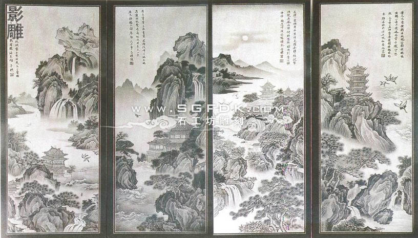 九游体育：石雕的种类：浮雕、圆雕、沉影镂透雕(图4)