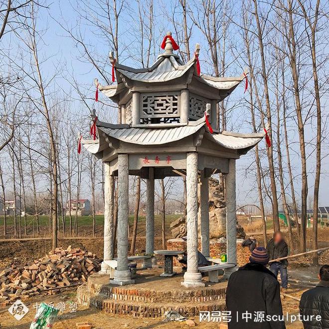 九游体育：【传世经典】石雕凉亭承载千年文化的艺术之美(图2)