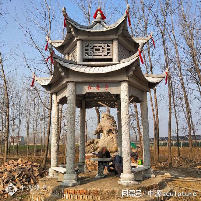 九游体育：【传世经典】石雕凉亭承载千年文化的艺术之美(图3)