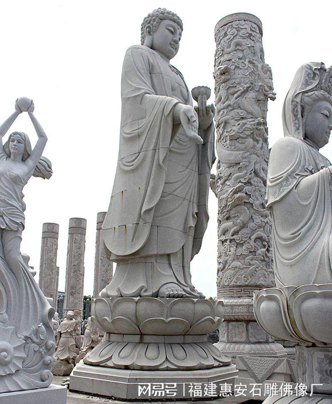 九游体育：寺庙大型石雕佛像选择石材种类有什么技巧和讲究？(图3)