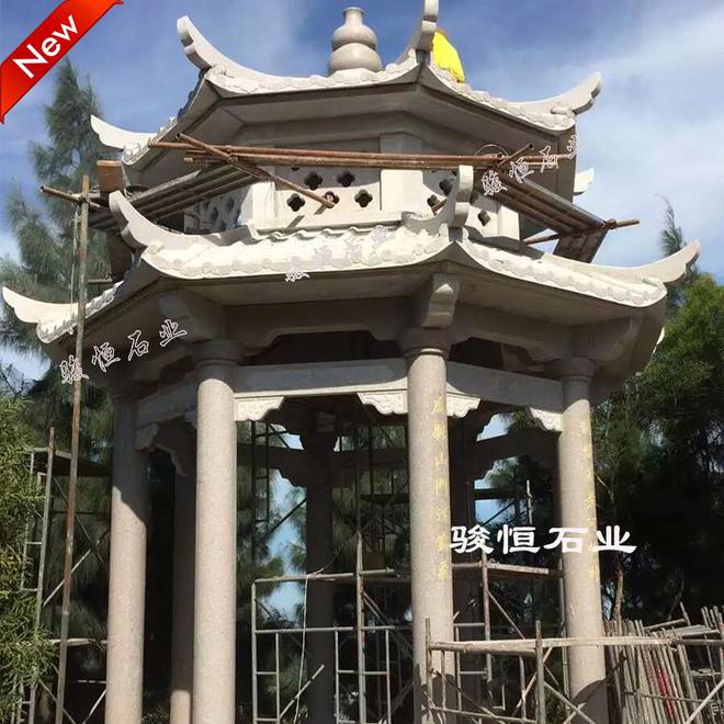石雕凉亭——寺庙园林中的亮丽风景线(图2)