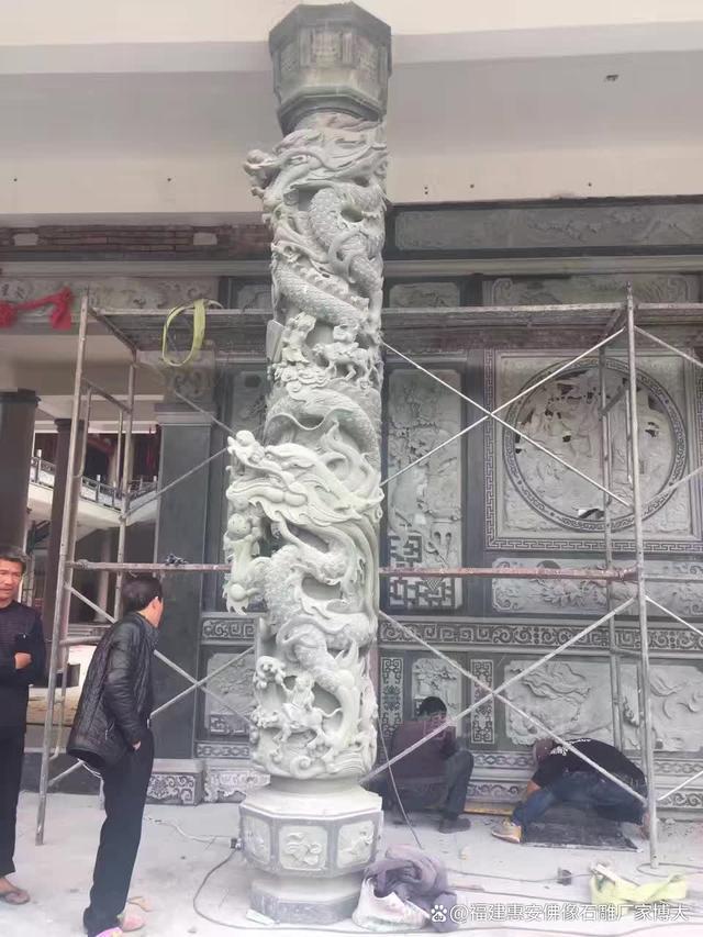 石雕龙柱：传统工艺与现代技术的结合（多图欣赏）(图5)