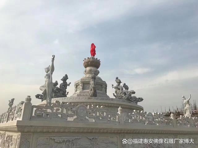 寺庙石雕九龙浴佛：传统工艺与现代设计的完美结合（多图欣赏）(图1)