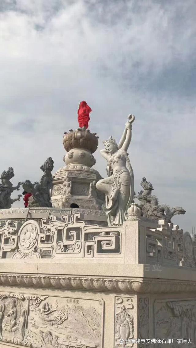 寺庙石雕九龙浴佛：传统工艺与现代设计的完美结合（多图欣赏）(图3)