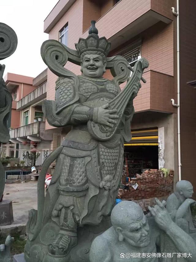 石雕技艺下的四大天王：精湛工艺与生动形象（多图欣赏）(图3)