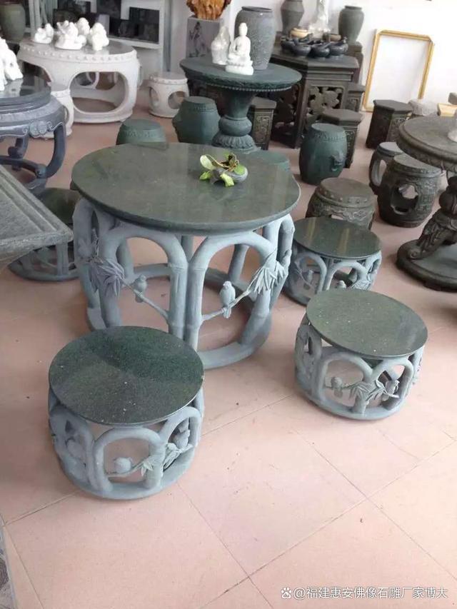 石雕圆桌设计：简约而不简单尽显尊贵(图5)