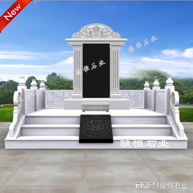 每块石雕墓碑都是艺术承载着对亲人无尽追思(图1)