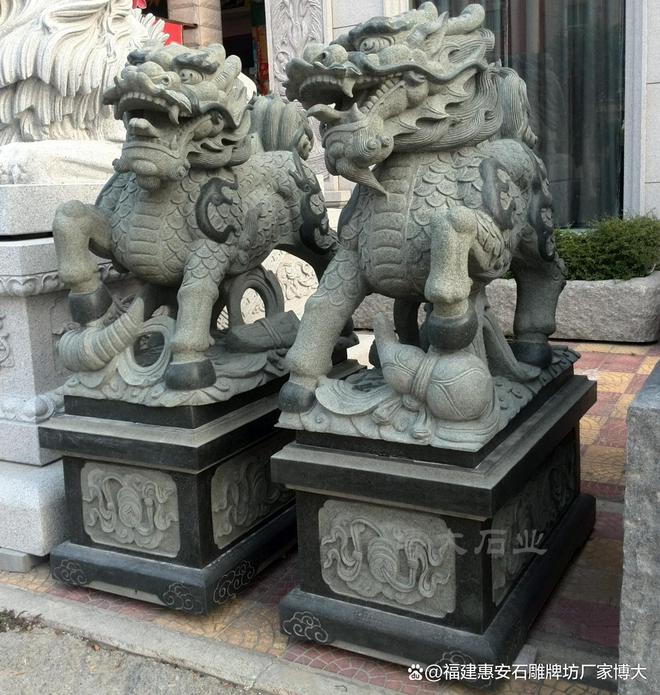 石雕麒麟在乡村建筑中的风格(图3)