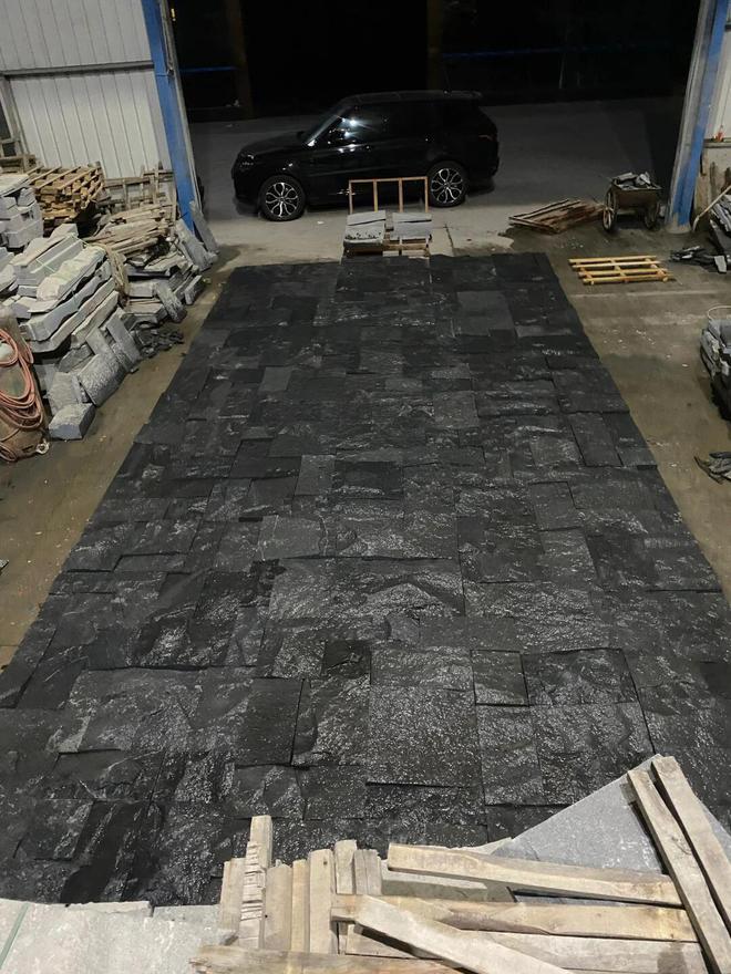 石材加工老石板、自然面背景墙、石皮背景墙不同的石材视觉效果(图1)