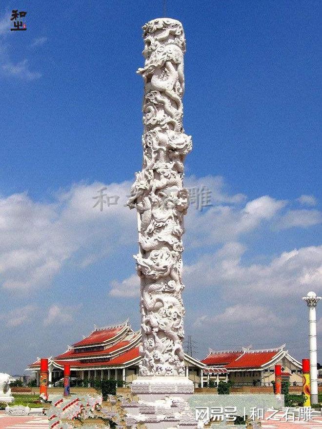 九游体育：在不同地方下的石雕龙柱(图6)
