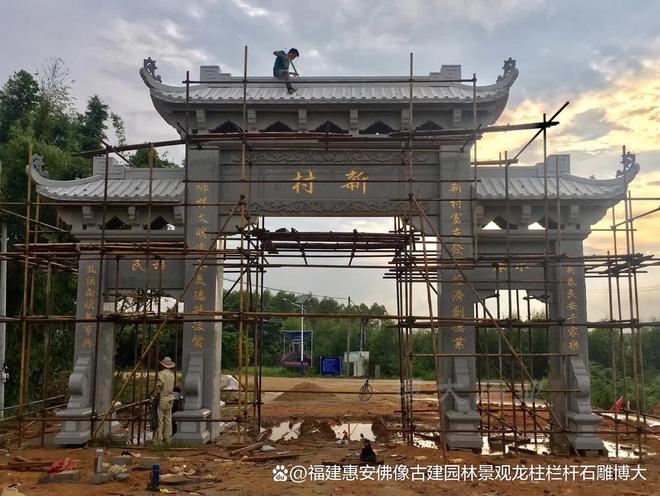 石雕牌坊在桥梁中的应用案例(图5)
