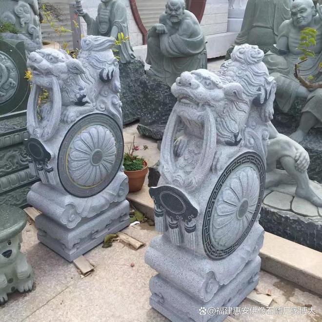 石雕抱鼓石在公共场所的应用(图4)