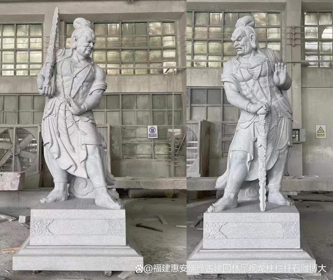 九游体育：石雕哼哈二将在宗祠中的装饰意义(图2)
