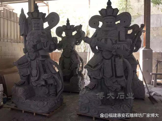 石雕四大天王在寺庙中的应用场景(图4)