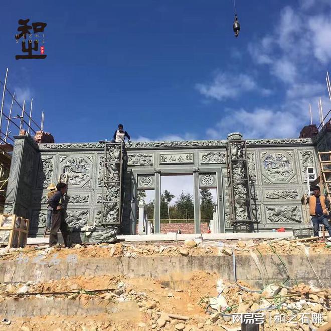 九游体育网站：祠堂古建筑上的石雕浮雕壁堵(图5)